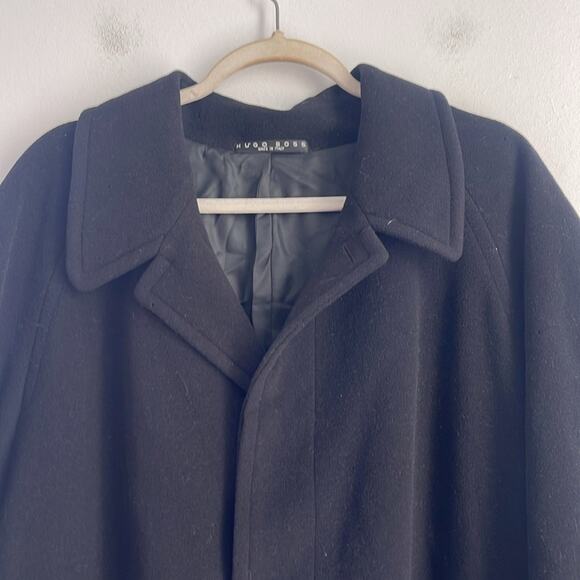 Hugo Boss 100% wool long line winter dress overcoat sz 46L - Picture 3 of 11